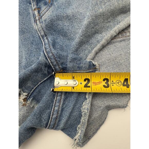 Madewell Womens Relaxed Denim Jean Shorts Size 32 Light Wash Distressed Denim - Picture 9 of 9